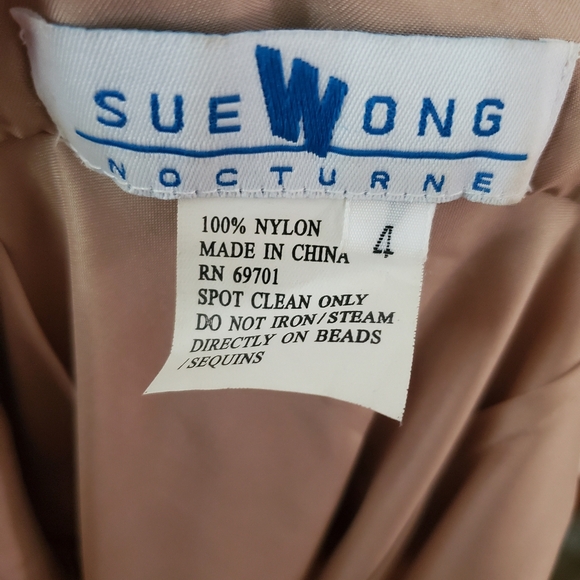 Sue Wong Nocturne Y2K Formal Dress Embroidered Beaded Size 4 - Picture 9 of 9